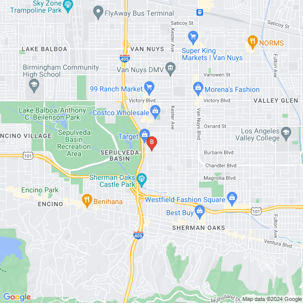 Law Offices of Joan Lauricella - Tus Abogados de Accidentes location map: 15217 Burbank Blvd, Van Nuys, California